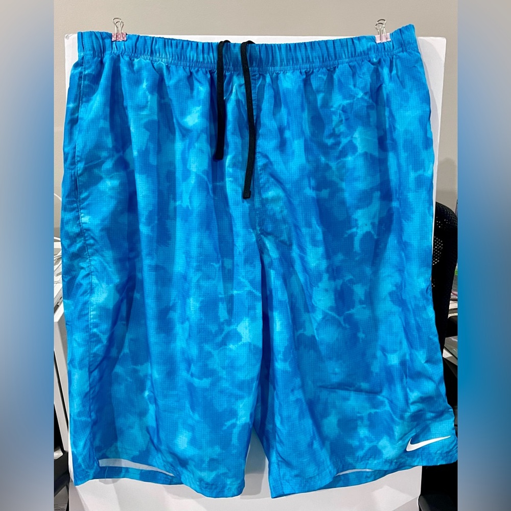 Men’s Nike XL Tall swim trunks. Blue Watercolor.